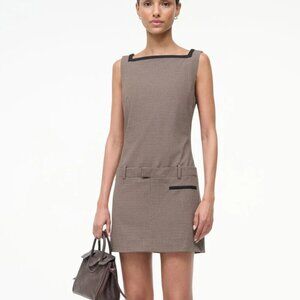 STAUD Skyla Houndstooth Mini Dress  Sz: Medium